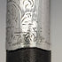 1923 British antique gentleman's cane black shaft pure silver decorative handle 93cm